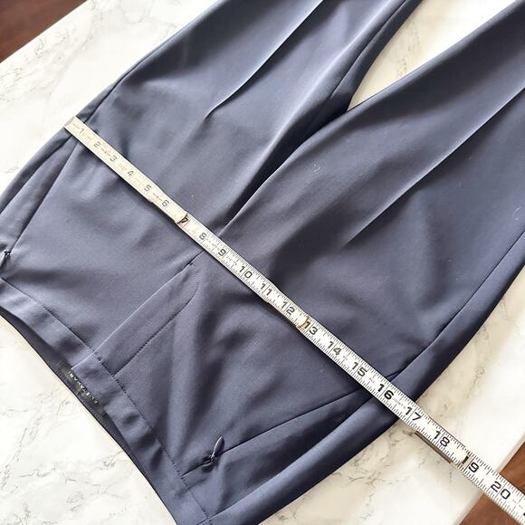 Elie Tahari‎ Navy Wool Slim Ankle Pants Women's US Size 0 - Picture 13 of 15